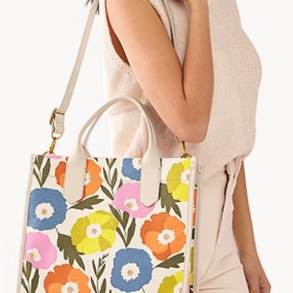 Brand New Fossil Kyler Tote in Light Floral - Picture 6 of 6